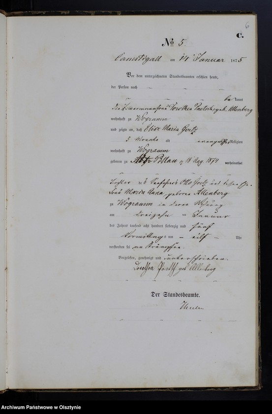 image.from.unit.number "Haupt-Sterbe-Register Nr 1 - 65"