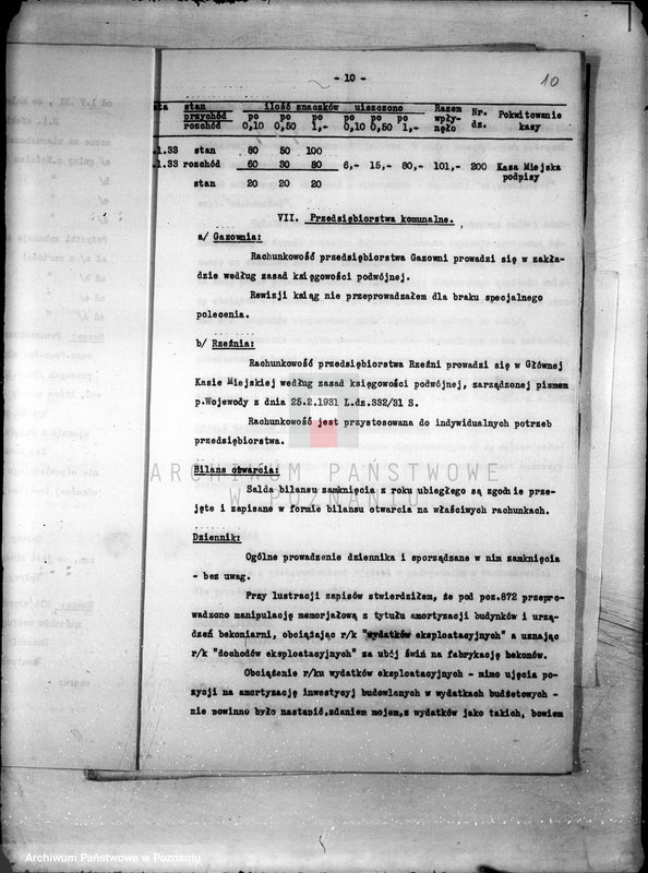 Obraz 15 z jednostki "/Sprawozdanie z nadzwyczajnej rewizji Głównej Kasy Miejskiej w Kościanie/"