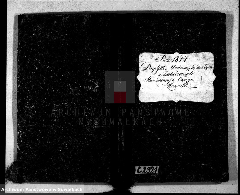 image.from.unit.number "Rok 1844 Duplikat Urodzonych, Zeszłych i Zaślubionych Starozakonnych Okręgu Wiejsieie"