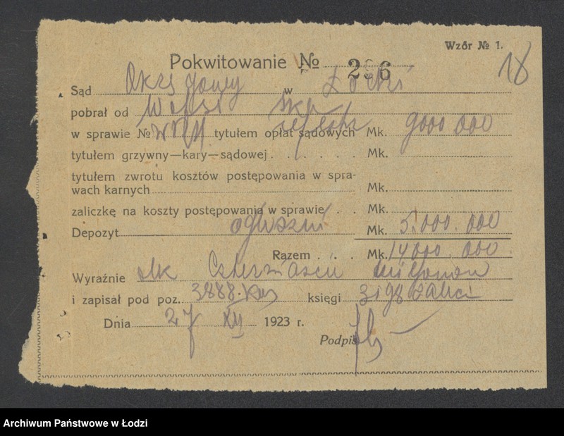 Obraz 20 z jednostki "Dawid Wolski i S-ka – fabryka wyrobów pończoszniczych, rękawicznych i trykotowych"