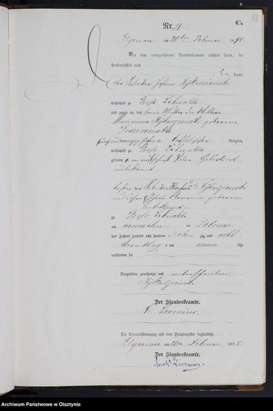 image.from.unit.number "Sterbe-Neben-Register Nr 1 - 105"