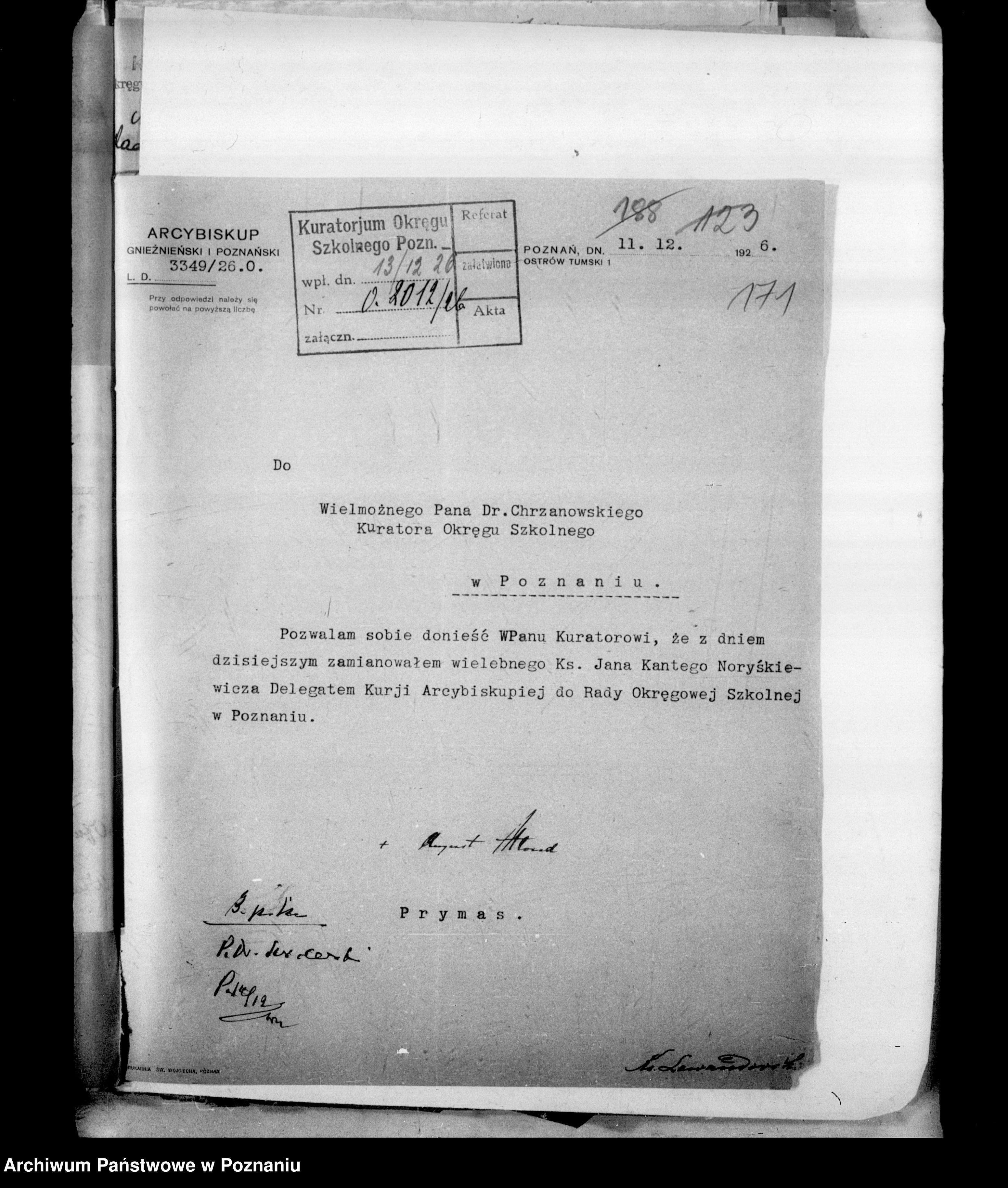 Skan z jednostki: Gen. Rada Szkolna Okręgowa