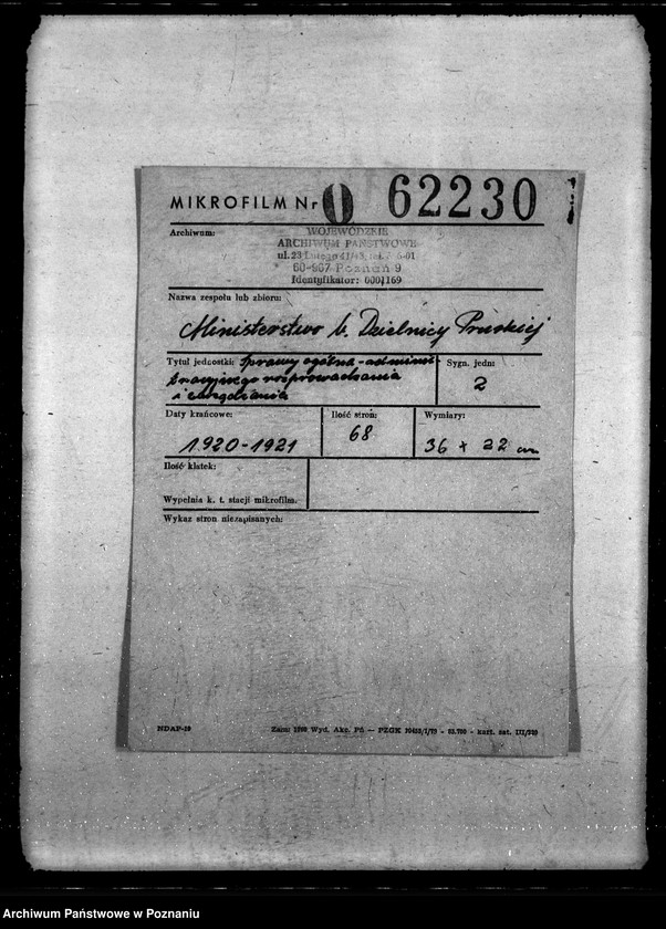 Obraz 2 z jednostki "Sprawy ogólno - administracyjnego rozporządzenia i zarządzenia"