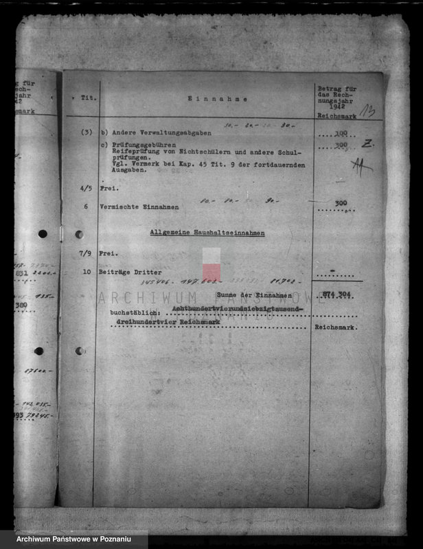 Obraz 17 z jednostki "Haushalt des höheren Schulen. Erziehungsbeihilfen. Begabtenförderung"