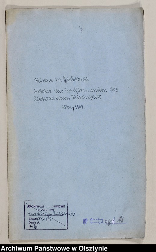 image.from.unit.number "Tabelle der Confirmanden des Liebstadschen Kirchspiels"