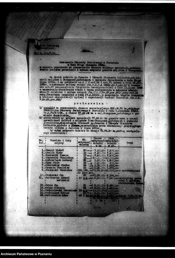 Obraz 12 z jednostki "/Parcelacja prywatna majątku Góra-Parzęczew powiat jarociński"