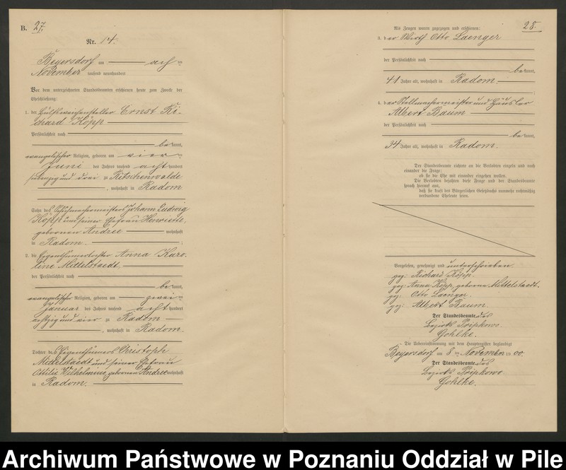 Obraz 17 z jednostki "Księga małżeństw"
