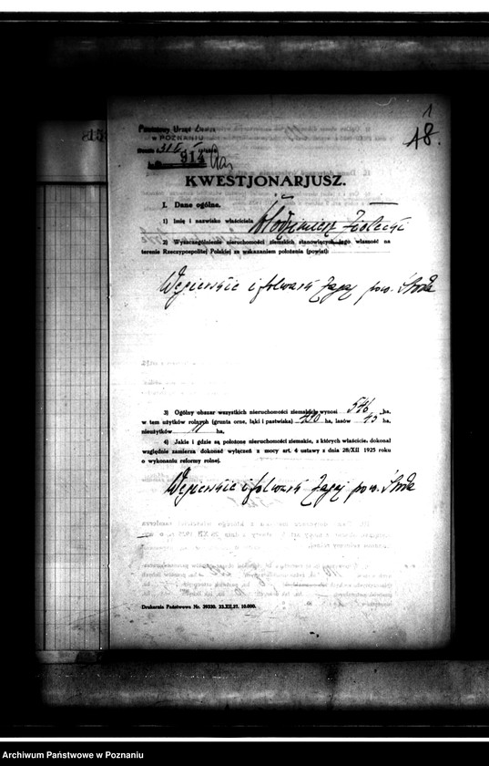 Obraz 6 z jednostki "Majątek Węgierskie powiatu średzkiego wyłączenie z art.4 i 5 ustawy o wykonanie reformy rolnej Włodzimierz Ziołecki"