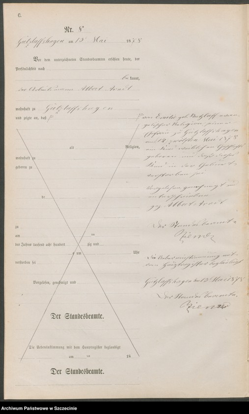 Obraz 11 z jednostki "Sterbe-Register (Neben-Register)"