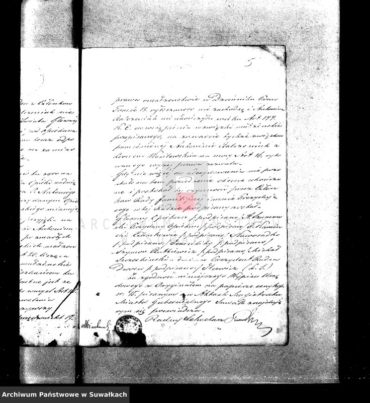 image.from.unit.number "Dowody do Akt Ślubnych Parafii Rzymsko-Katolickiej Suwalskiej za Rok 1865."