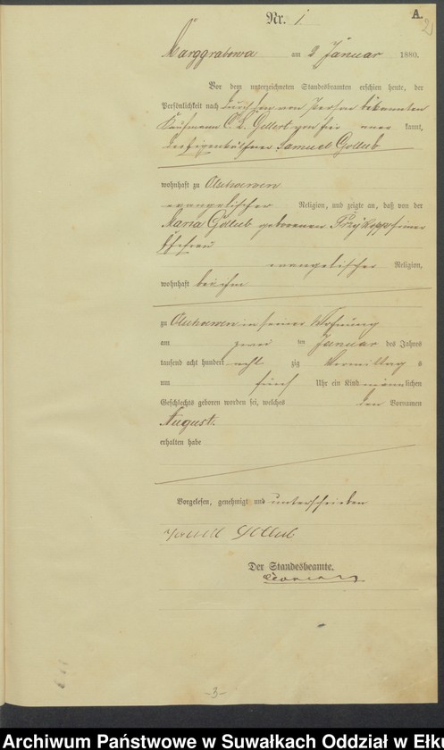 image.from.unit.number "Geburts-Haupt-Register des Königlich Preussischen Standes-Amtes Landgemeinde Marggrabowa Kreis Oletzko"