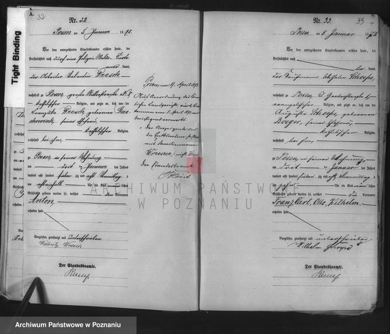 Obraz 18 z jednostki "Księga urodzeń t. I"