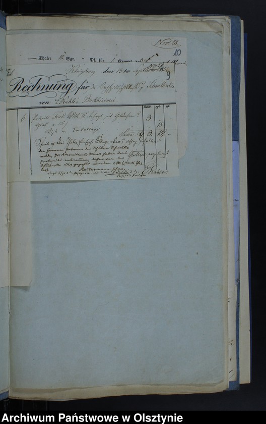 image.from.unit.number "Ausgabe Beläge der Kirchspiels Schulkasse"