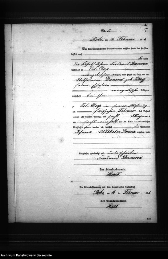 Obraz 8 z jednostki "Geburts-Register (Neben-Register)"