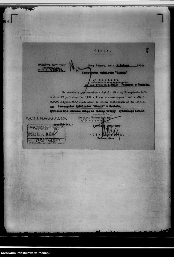 Obraz 12 z jednostki "/Towarzystwa Cyklistów, zgłoszenia działalności/"