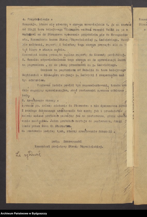 image.from.unit.number "Komenda Powiatowa Lubawa ZSO. Rozkazy komendy [obsada stanowisk, organizacja]"