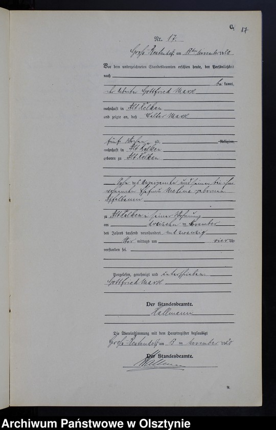 image.from.unit.number "Sterbe-Neben-Register Nr 1 - 17"