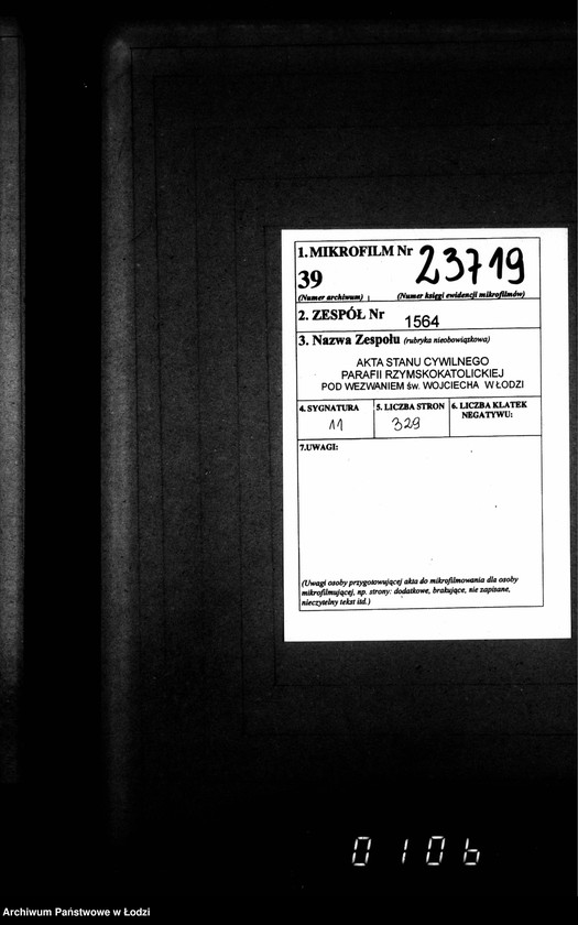 Obraz 2 z jednostki "Akta urodzeń, małżeństw i zgonów"