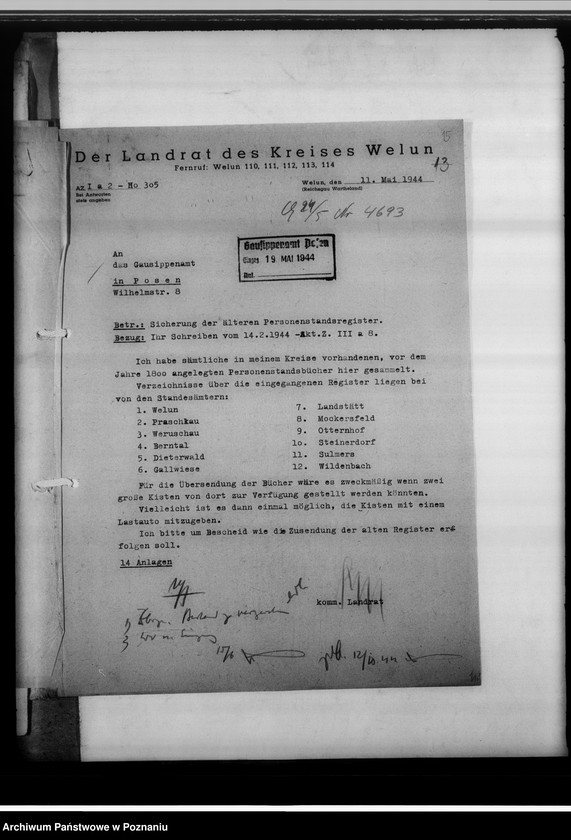 image.from.unit.number "Einziehungsprotokolle [ksiąg kościelnych] Kreis Welun [powiat wieluński, województwo łódzkie]"