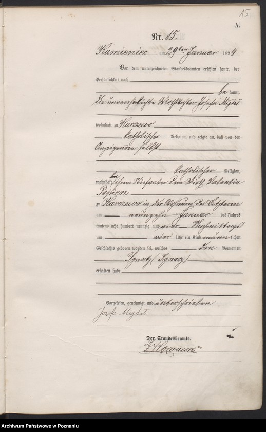Obraz 18 z jednostki "Księga urodzeń"