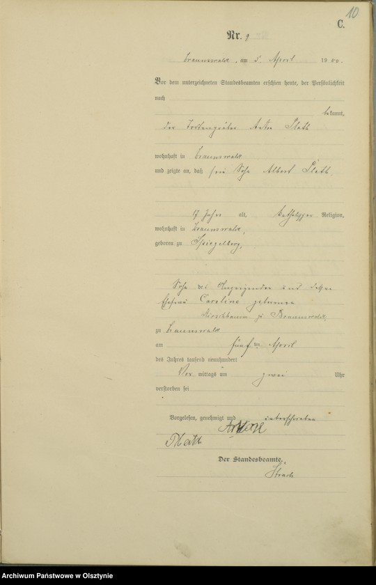 image.from.unit.number "Sterbe-Haupt-Register Nr 1 - 65"