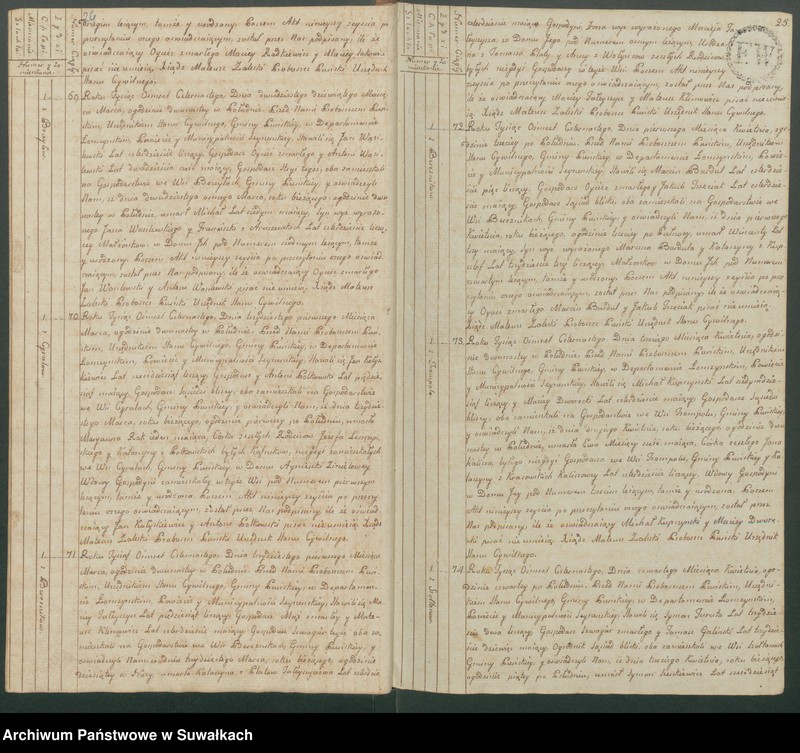 image.from.unit.number "Akta zeszłych gminy puńskiey od pierwszego stycznia do dnia ostatniego grudnia 1814 roku."