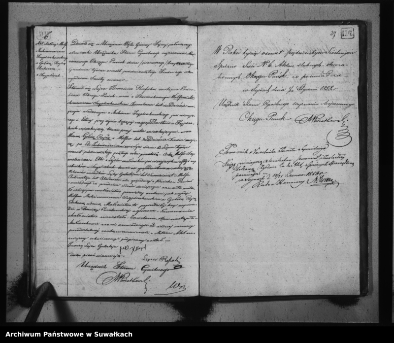 image.from.unit.number "Duplikat Urodzonych, umarłych i zaślubionych Żydów Okręgu Puńsk z rok 1857."