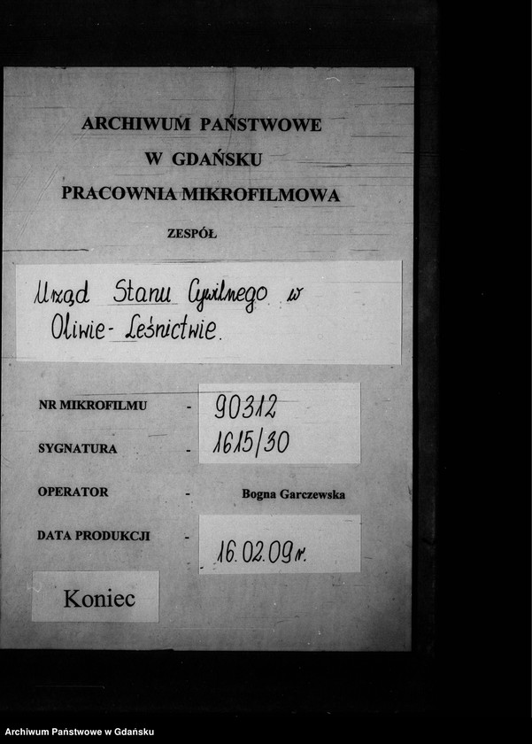 image.from.team "Urząd Stanu Cywilnego w Oliwie-Leśnictwie, obecnie część Gdańska"