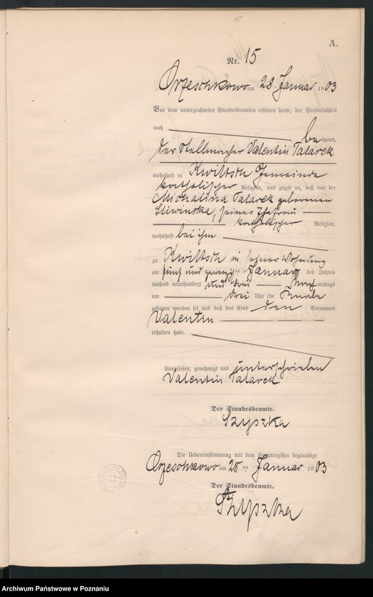 Obraz 18 z jednostki "Księga urodzeń"