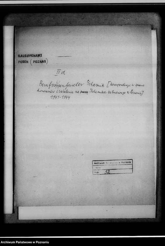 image.from.unit.number "Berufssippenforscher Scharnik [Korespondencja w sprawie honorariów i zażaleń na Scharnika zatrudnionego w Poznaniu]"