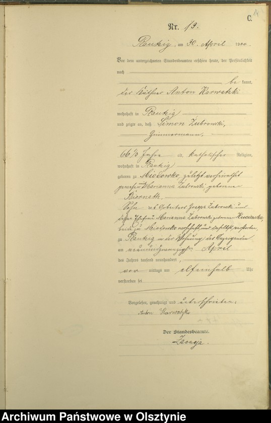 image.from.unit.number "Sterbe-haupt-Register Nr 1 - 23"