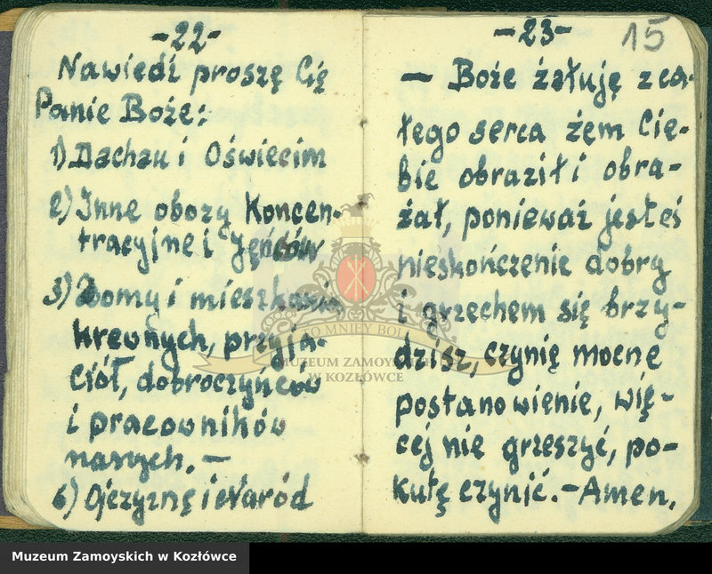 Obraz 6 z kolekcji "Modlitewnik z Dachau Aleksandra Zamoyskiego111"