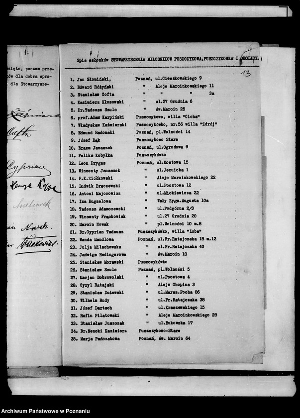 Obraz 17 z jednostki "Stowarzyszenie Miłośników Puszczykowa, Puszczykówka i Okolicy"