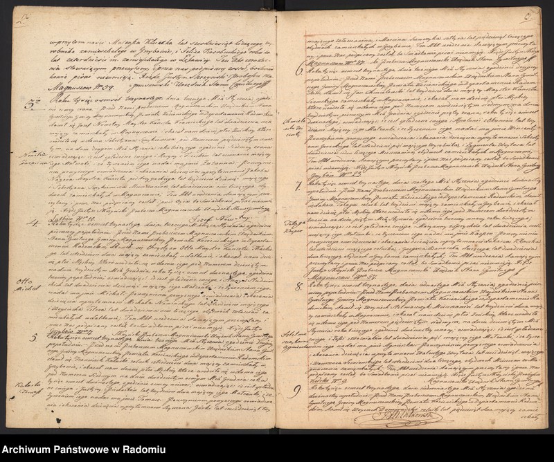 Obraz z jednostki "Księga urzędnika stanu cywilnego parafii i miasta Magnuszowa na 1813 rok"