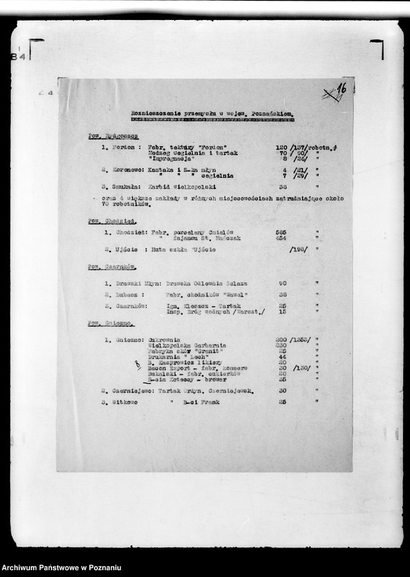 Obraz 19 z jednostki "Sprawy ogólne dotyczące organizacji Urzędu Wojewódzkiego, powiatowych władz administracji ogólnej i innych władz podległych"