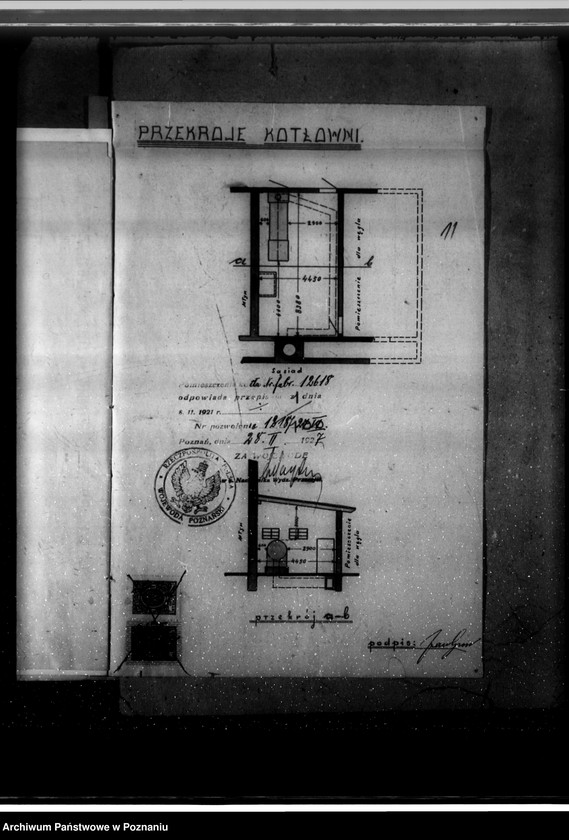 Obraz 15 z jednostki "Młyn parowy J. Grossa w Margoninie pow. Chodzieski /nadzór nad kotłem parowym nr fabr. 12618, woj. 5943/"