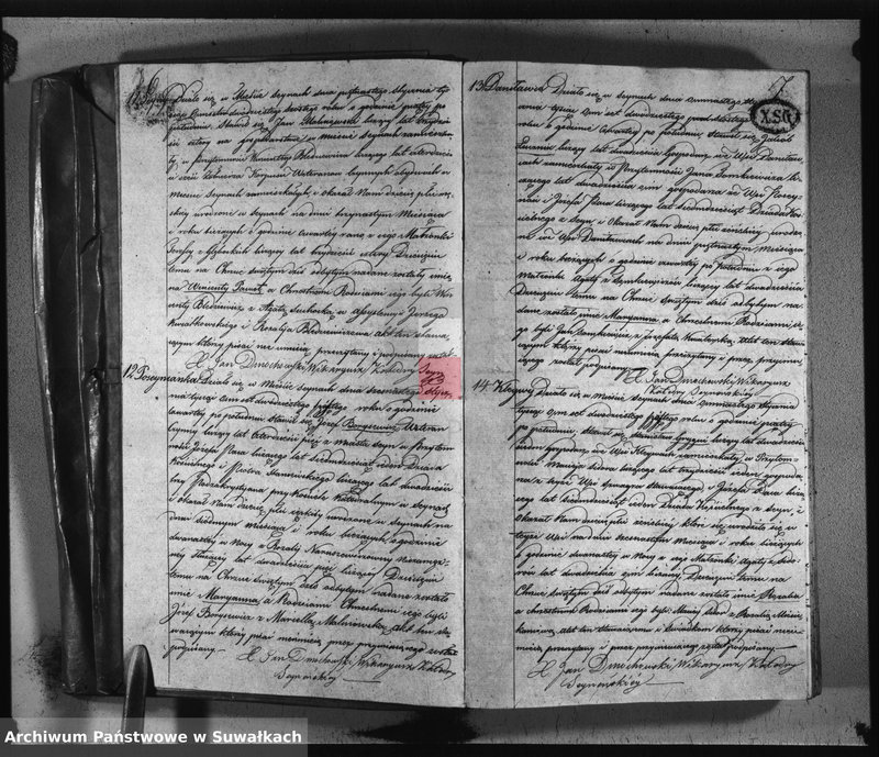 image.from.unit.number "Akta urodzonych, umarłych i zaślubionych parafij seyneńskiey w roku 1826."