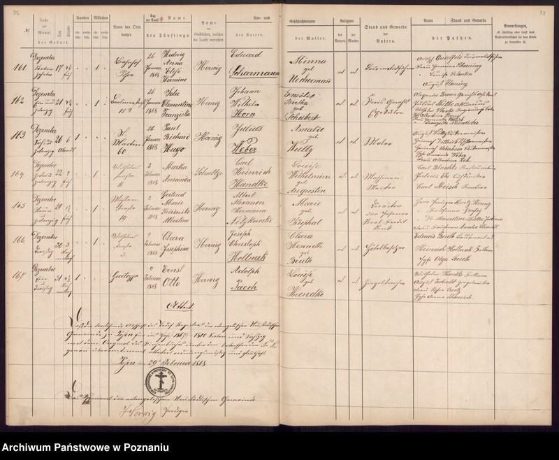 Obraz 20 z jednostki "[Akta urodzeń i chrztów, ślubów, zgonów]"