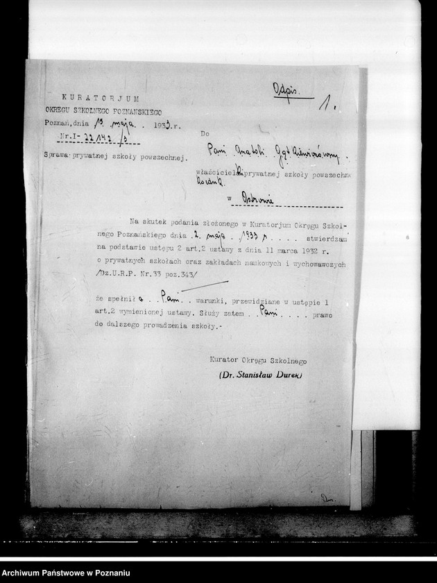 Obraz 5 z jednostki "Prywatna Szkoła Powszechna Gątkiewiczówny w Ostrowie"