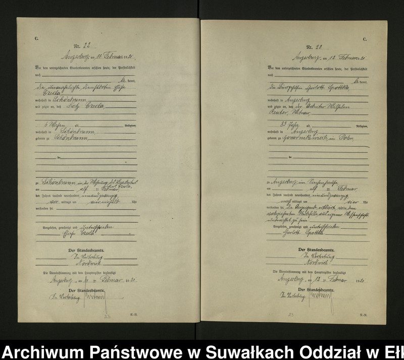 image.from.unit.number "[Sterbe - Register (Neben - Register) Standesamt Angerburg einschl. der Bezirke Gross Strengeln, Kehlen und Prinowen]"
