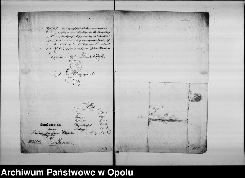 Obraz 8 z jednostki "Acta des Magistrats zu Oppeln betreffend die Regulirung der Jahrmarkt Bauden. Vol. I"