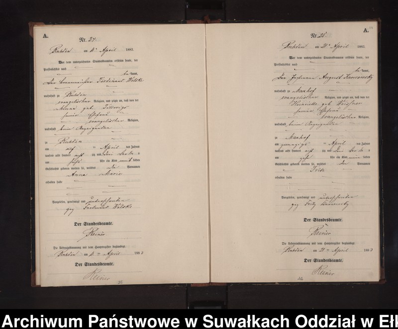 image.from.unit.number "Geburts-Neben-Register des Preussischen Standes-Amtes Stasswinnen Kreis Loetzen"