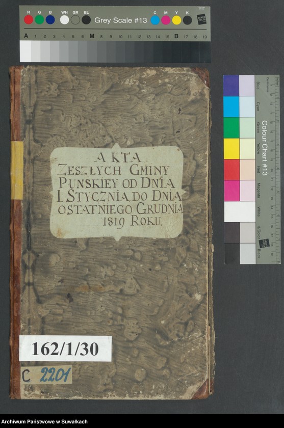 image.from.unit.number "Akta Zeszłych Gminy Puńskiey Od Dnia 1 Stycznia Do Dnia Ostatniego Grudnia 1819 Roku."