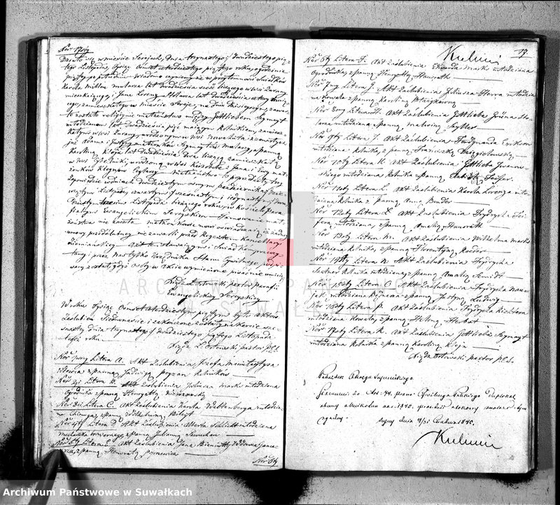 image.from.unit.number "Księga Duplikat do zapisywania aktów Urodzenia, Zaślubienia i Zeyścia w Parafii Ewangelickiey Sereyskiey w roku 1845"