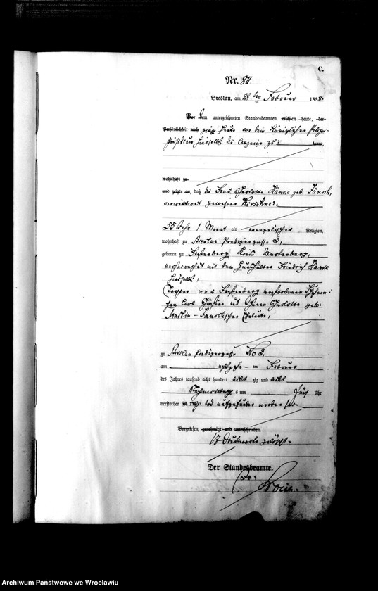 image.from.unit.number "Sterbe-Haupt-Register Breslau I 1888 Band 3"