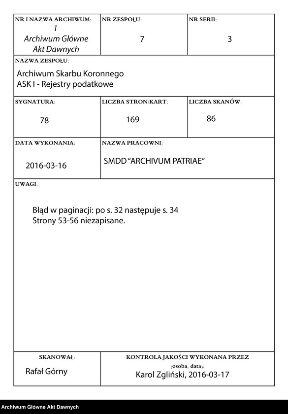 image.from.unit.number "Regestrum perceptorum --- districtus Cracoviensis Proschoviensisque etc. totius palatinatus Cracoviensis rate utriusque --- iuxta decretum conventus g[ene]ralis Cracoviensis ---."