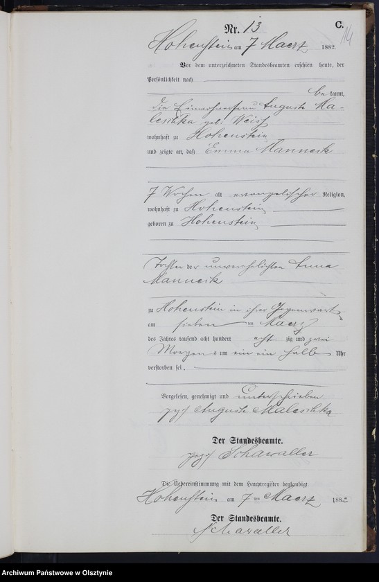 image.from.unit.number "Sterbe-Neben-Register Nr 1 - 77"