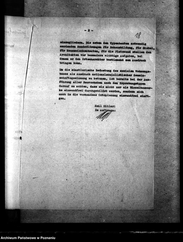 Obraz 17 z jednostki "Vermerk über die Besprechung bei dem Gauleiter. Sonderbauprogramm 1940/ 41."