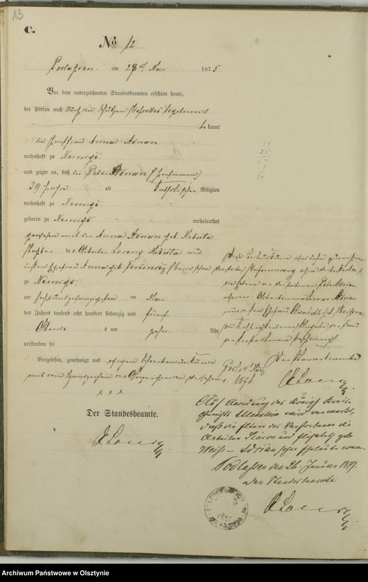 image.from.unit.number "Haupt-Sterbe-Register Nr 1 - 32"