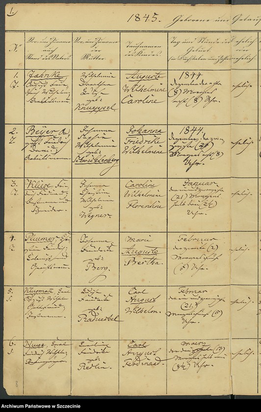 image.from.unit.number "Geburst-, Trau-, Sterberegister Hackenwalde (Krępsko). St. Katharinen-Kirchengemeinde Gollnow."